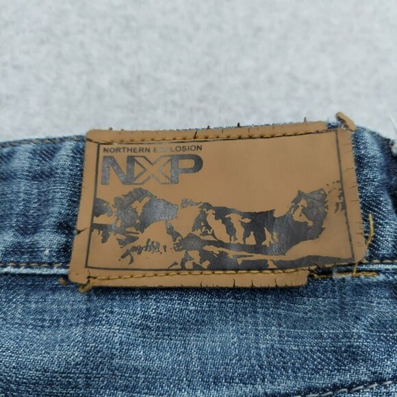 NXP Northern Explosion Jack Tapered Point Zero Distressed Jeans 38x31 - Picture 15 of 16